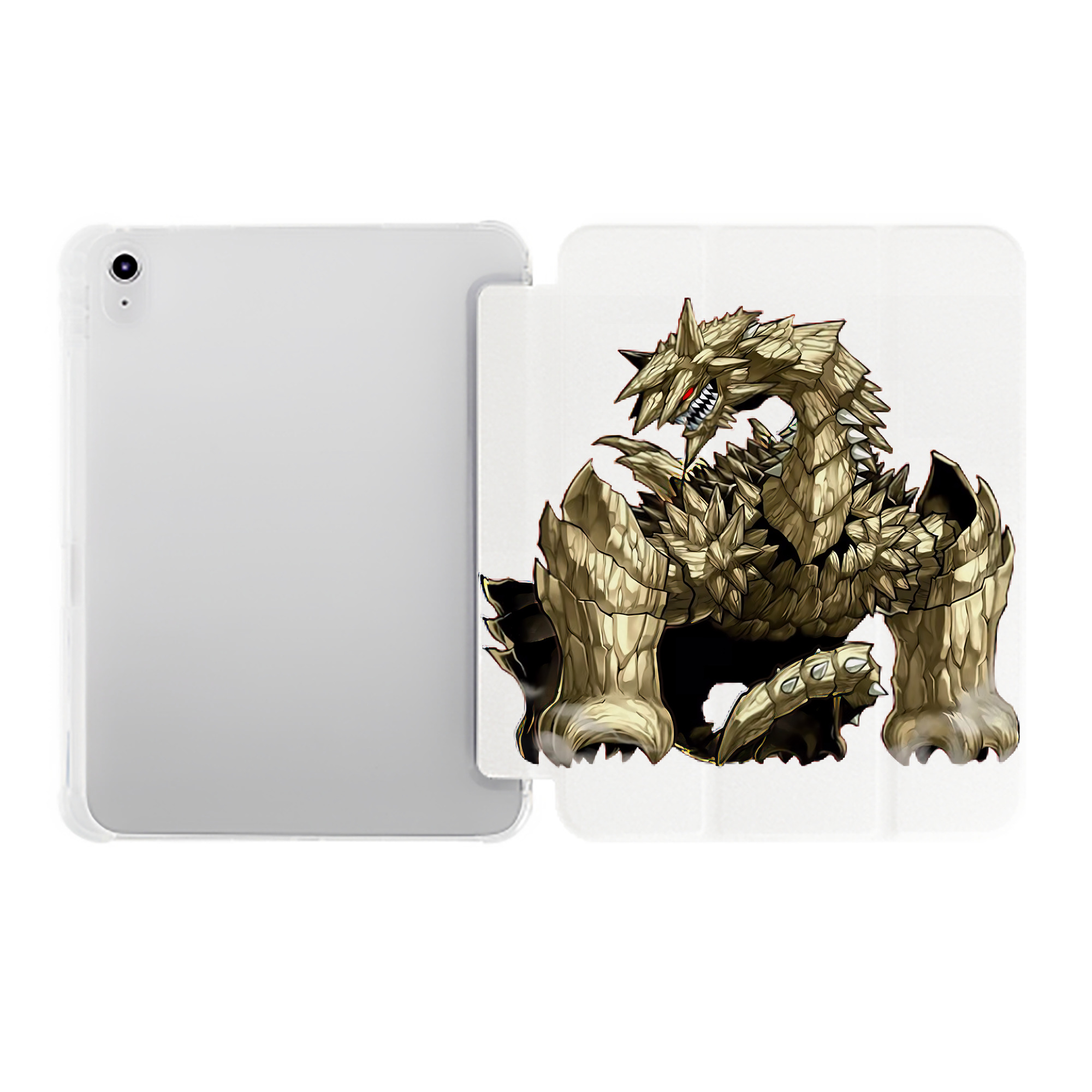 （画像用） 遊☆戯☆王 Yu-Gi-Oh! IPad ケース ペン収納付き 三つ折りスタンド PUレザー×シリコン 対応機種9.5/10.5/10.9インチ